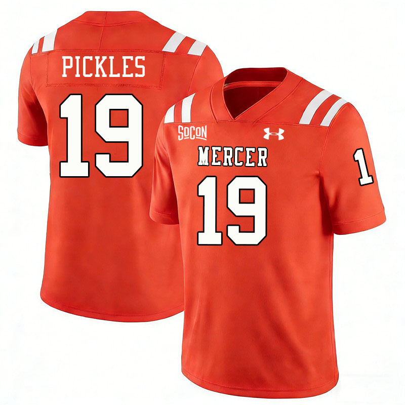 Mercer Bears #19 JP Pickles College Football Jerseys,Uniforms Stitched-Orange